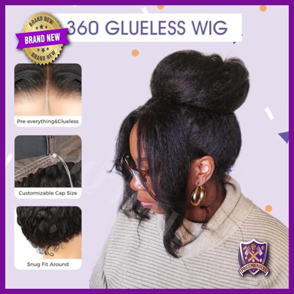 22 Inch Human Hair Wig 180% Density Glueless 360 Lace Front